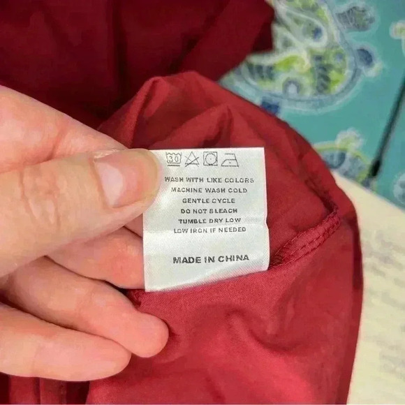 Womens Oversized Sweatshirt Dress Long Sleeve Size XS Maroon Burgundy - Picture 6 of 6